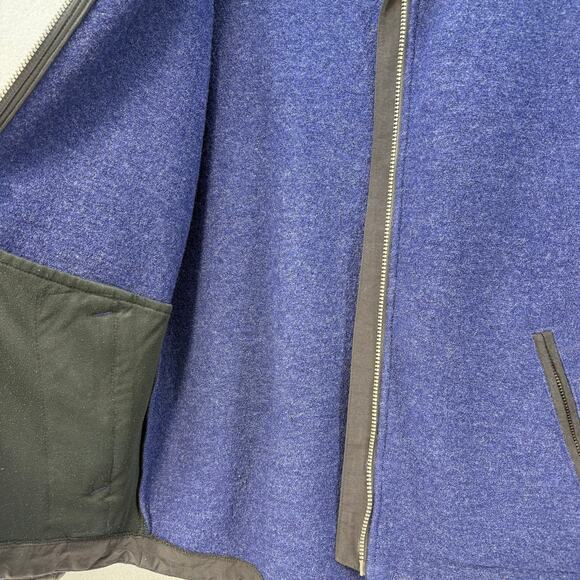 Ibex Jacket Men's M Blue Black 100% Wool Jacket Full Zip Made in USA EUC - Picture 6 of 13